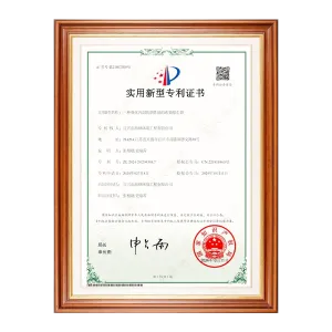 Utility Model Patent Certificate for Bag Filter