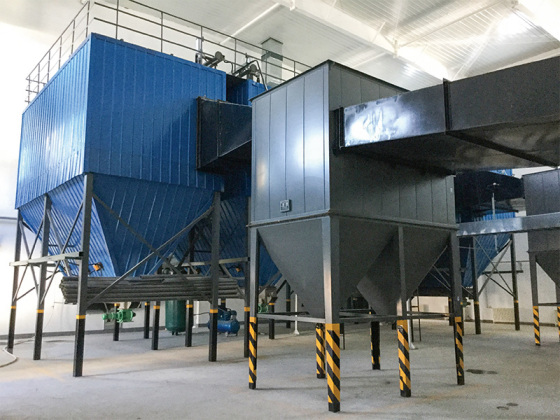 Multi-tube cyclone + bag dust removal combined system