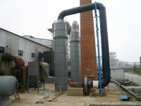 Split modular water film desulfurization tower