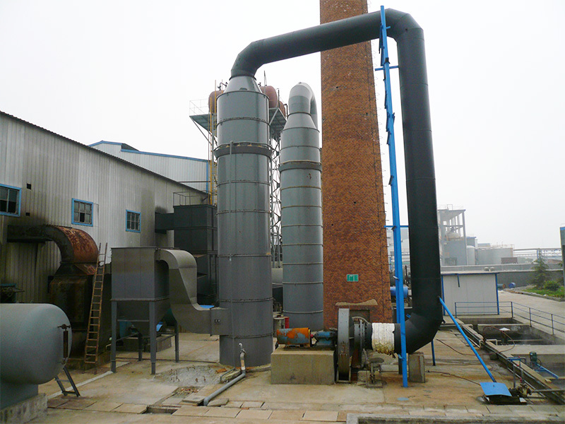 Split modular water film desulfurization tower