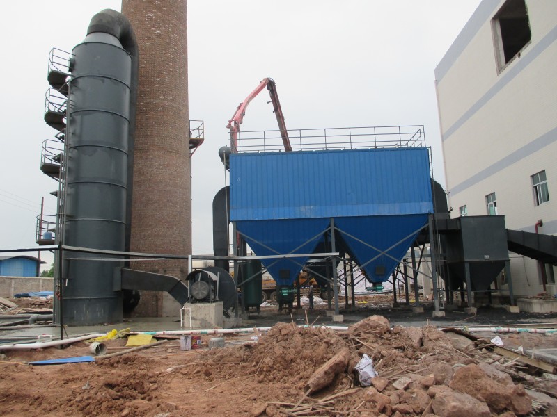 Multi-tube dust collector + Water film desulfurization tower combined system