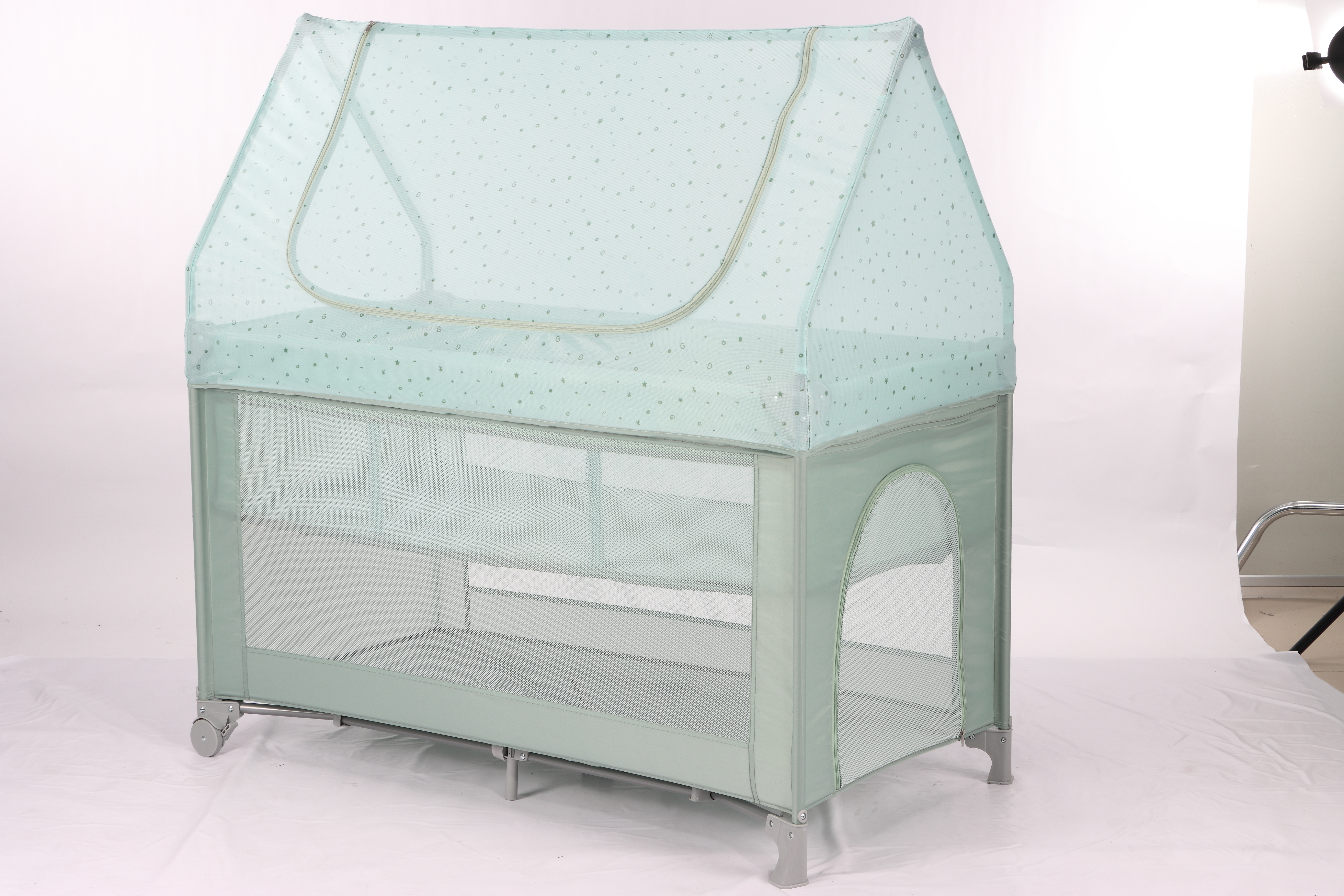 factory customization baby playpen with roof mosquito net