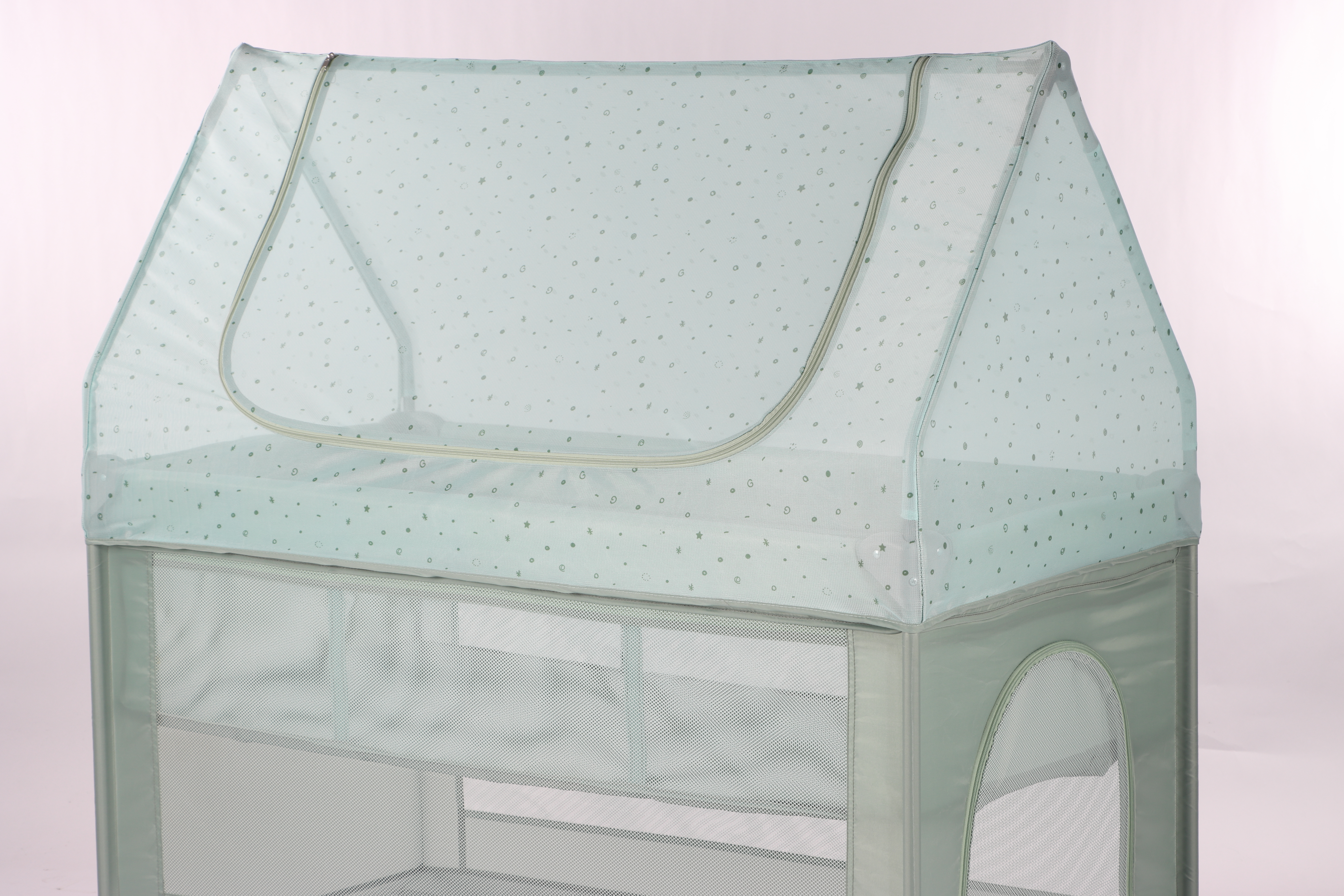 factory customization baby playpen with roof mosquito net