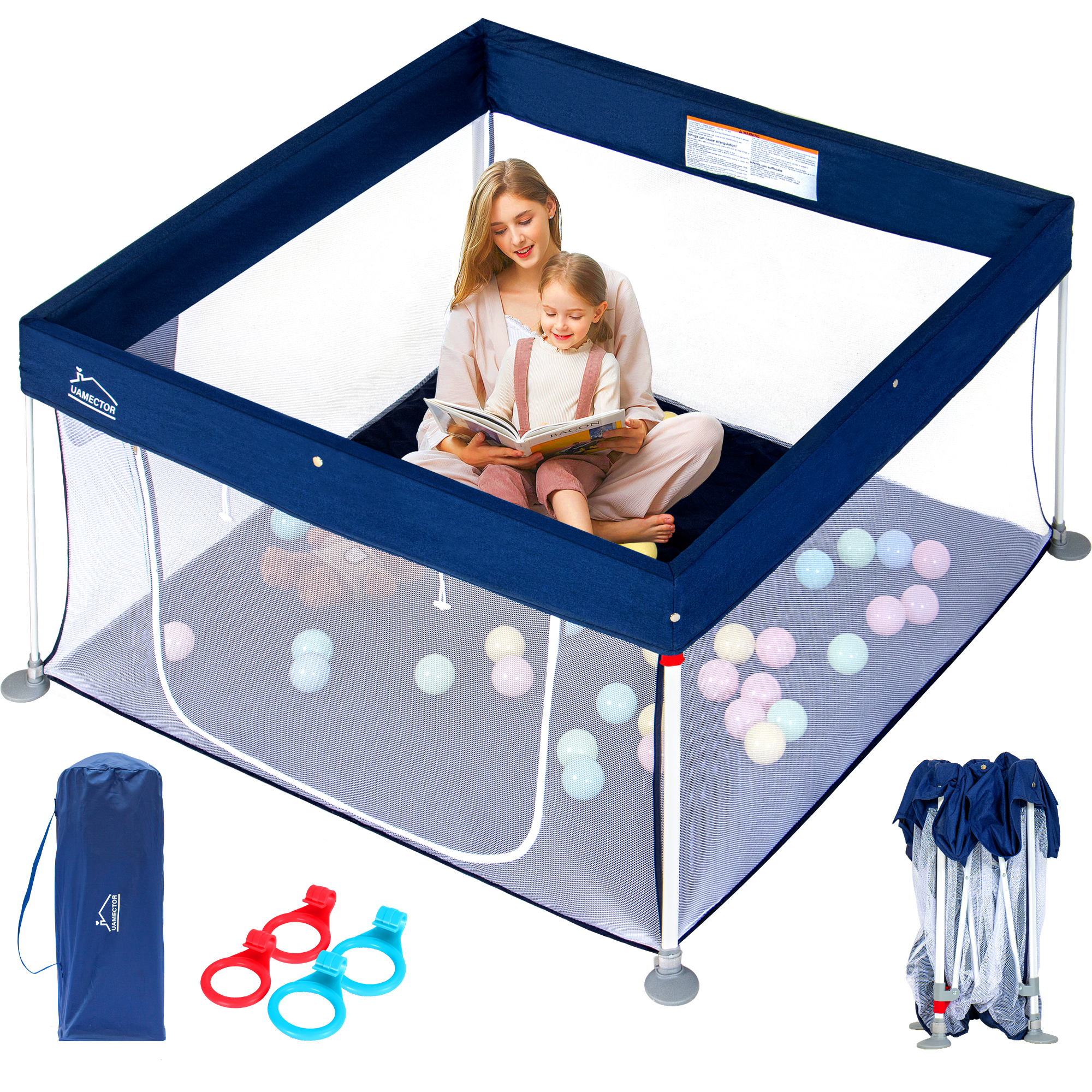 Foldable Baby Playpen Playard for Babies and Toddlers Portable Safety Baby Fence Lightweight No Installation