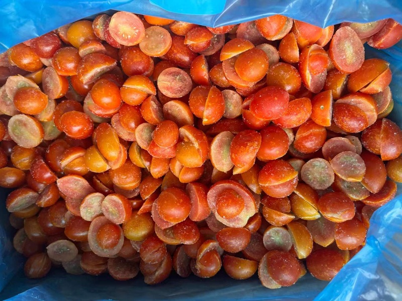 IQF Frozen Cherry Tomatoes Halves manufacturer- Bulk Supply & Wholesale