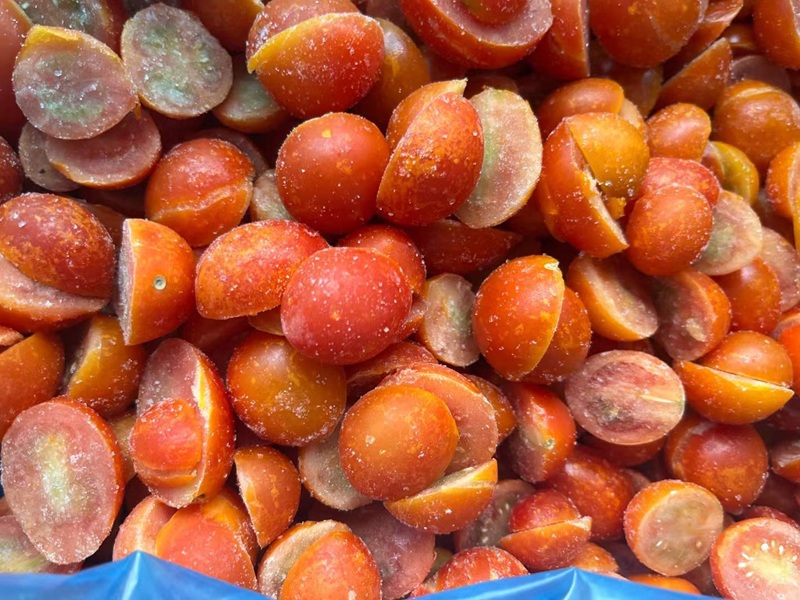 IQF Frozen Cherry Tomatoes Halves manufacturer- Bulk Supply & Wholesale