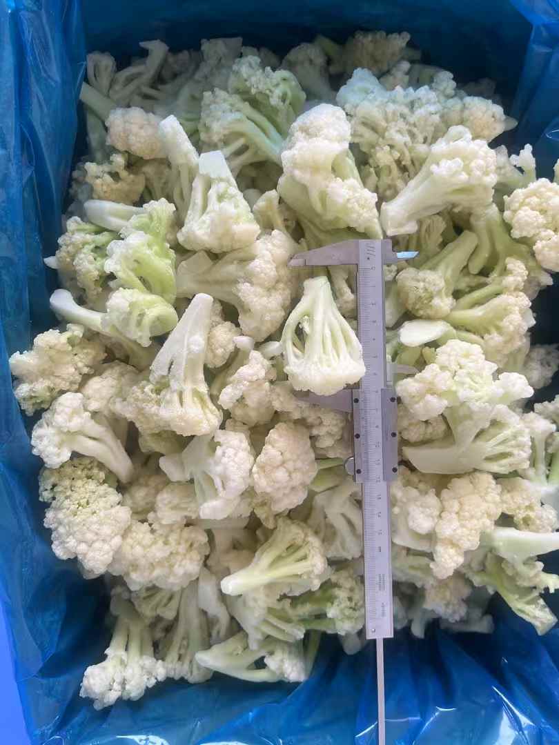 IQF Frozen Cauliflower Florets with Green Stalks