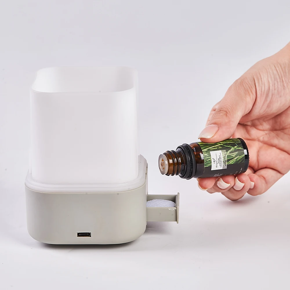 USB Portable Essential Aroma Oil Diffuser Ultrasonic Wood Grain LED USB Rechargeable Mini Wooden Aromatherapy Humidifier