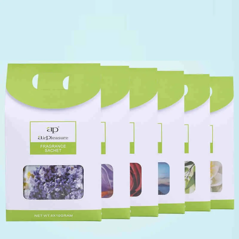 Wholesale 10g Aroma Shangrila Clean air Lemon Scented Wardrobe Drawer Perfume Sachet Bag Scented Sachets Set