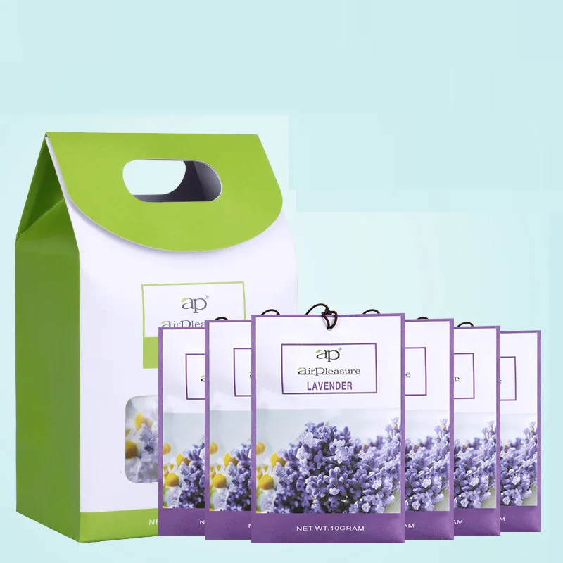 Wholesale 10g Aroma Shangrila Clean air Lemon Scented Wardrobe Drawer Perfume Sachet Bag Scented Sachets Set
