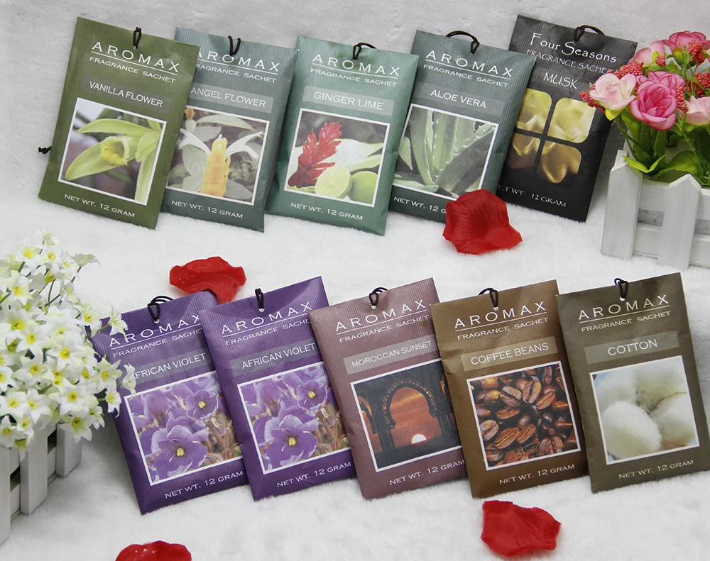 6 Taste Fresh Air Scented Fragrance Home Wardrobe Drawer Car Perfume Sachet Bag Aromatherapy Package