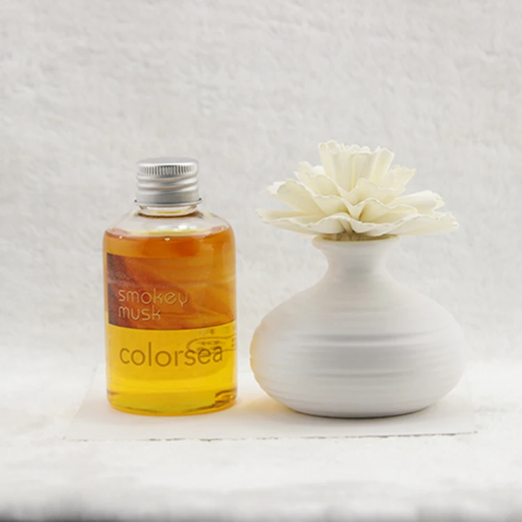 French Luxury Perfume Rattan Stick Glass Bottle Reed Diffuser with Natural Aroma Essential Oil