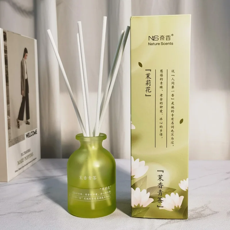 Custom Logo Reed Diffuser Sets Home Fragranace Gift Set, Aroma Reed Diffuser with Rattan Sticks for Room Scenting