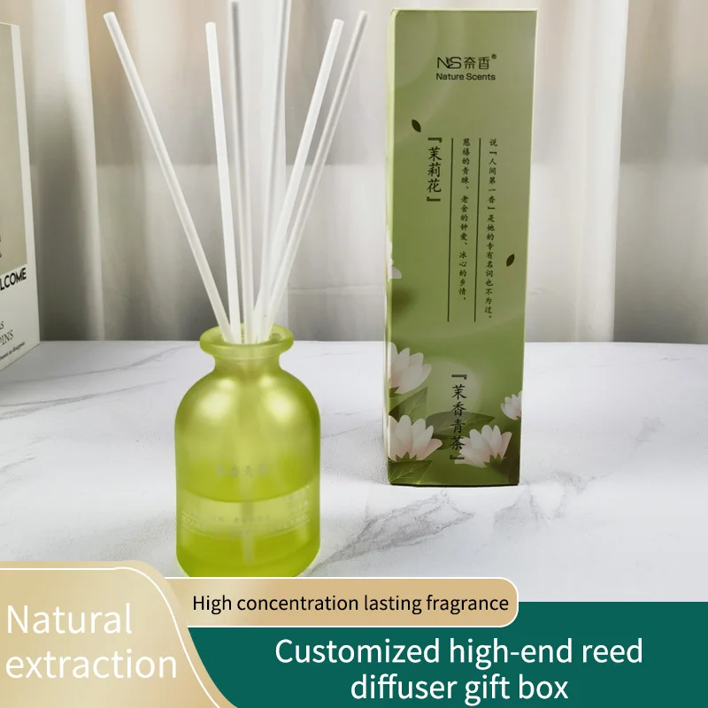 Custom Logo Reed Diffuser Sets Home Fragranace Gift Set, Aroma Reed Diffuser with Rattan Sticks for Room Scenting