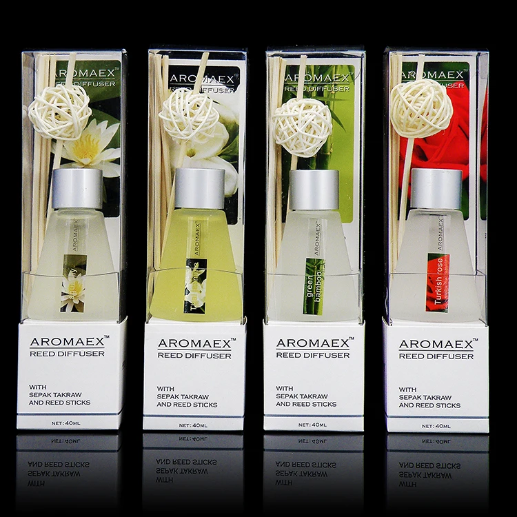 Wholesale Custom Glass Bottle Home Rooam Car Scent Aromather Fragrance Reed Diffuser Gift Set