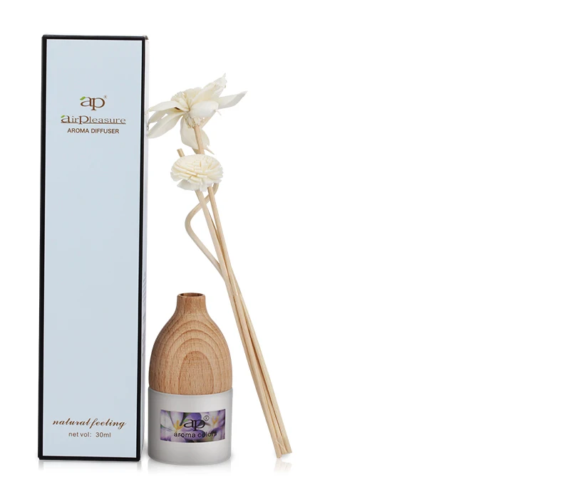 OEM Customized 30ml Natural Reed Sticks Decorative Wood Glass Bottle Reed Diffuser