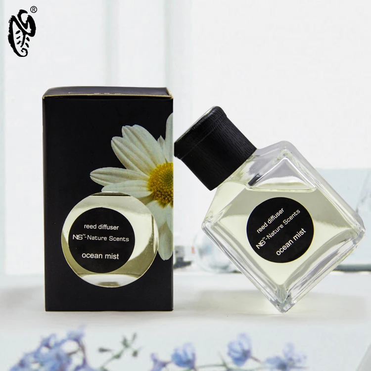 Home Fragrance Eco-friendly Glass Bottle Aroma Scented Essential Oil Reed Diffusers with Rattan Sticks Car air Freshener