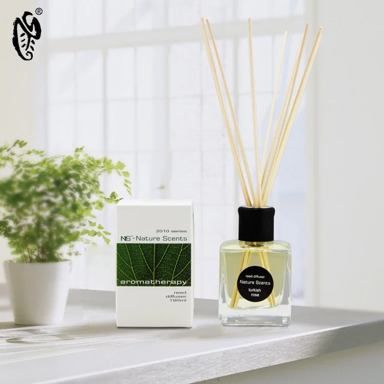 Customized Logo Home Fragrance Reed Diffuser 190ml Fireless Perfume with Conical Glass Bottle for Bedroom Toilet Deodorizing