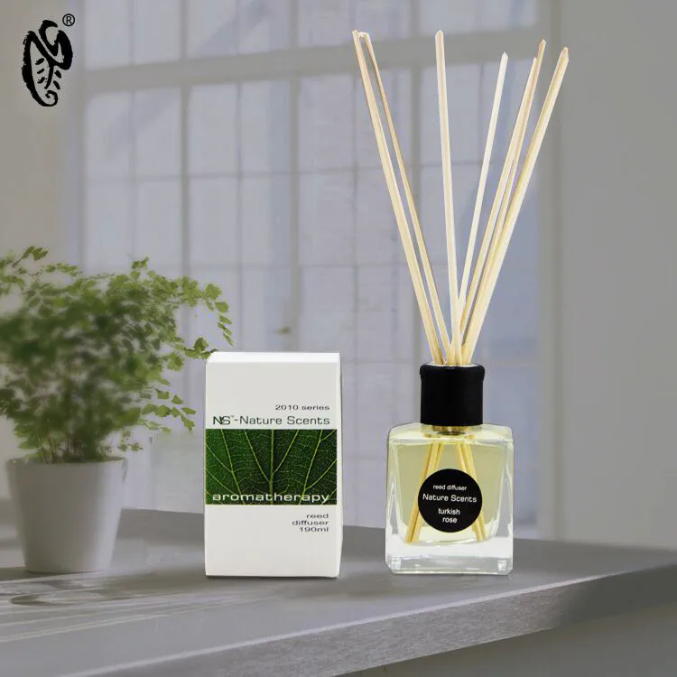 Customized Logo Home Fragrance Reed Diffuser 190ml Fireless Perfume with Conical Glass Bottle for Bedroom Toilet Deodorizing