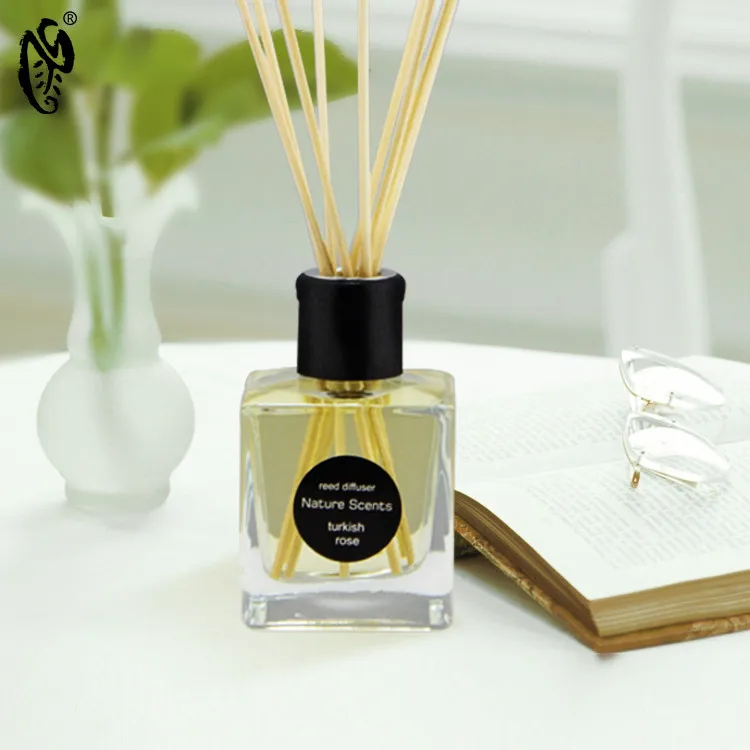 Customized Logo Home Fragrance Reed Diffuser 190ml Fireless Perfume with Conical Glass Bottle for Bedroom Toilet Deodorizing