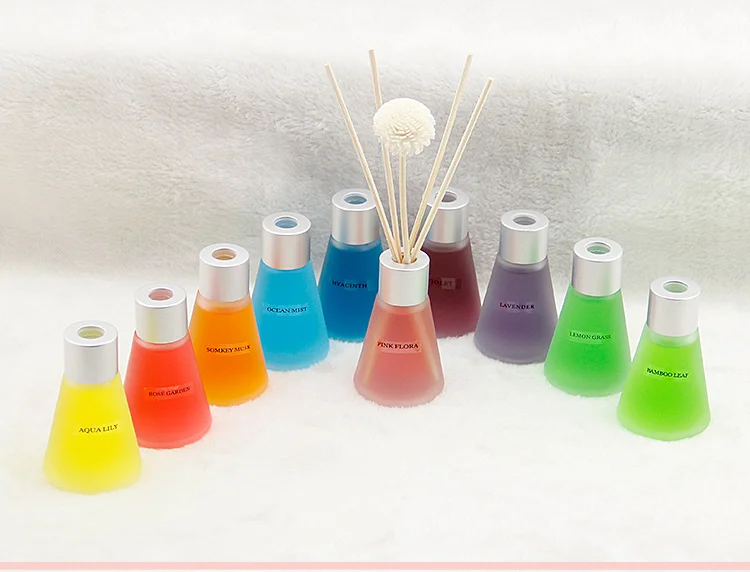 Free Sample Luxury Home Decor New Perfume Fragrance Fibre Stick Black Fireless Glass Reed Diffuser Car air Freshener2 Reed Diffuser