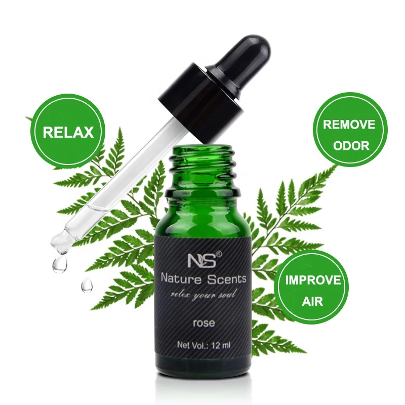 OEM/ODM Factory Price Fragrance 12 ml Essential Oil Glass Dropper Bottle Water Soluble Luxury Lemon Essential Oil