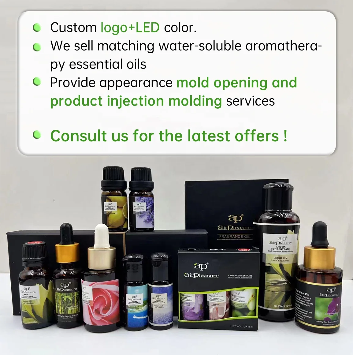 Custom ODM 6*10ml Water Soluble Essential Oil Plant Fragrance Aroma Diffuser Essential Oil for Diffuser Humidifier