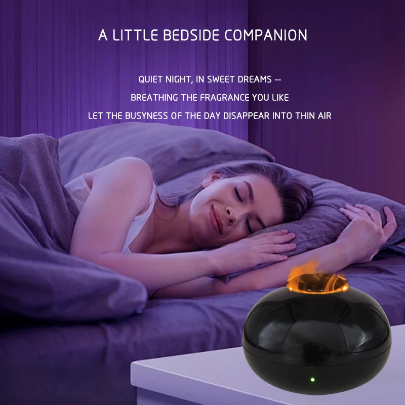 High Quality Aroma Essential Oil Diffuser for Car and Home, Flame Humidifier 300ml with Ultrasonic Fogger Technology
