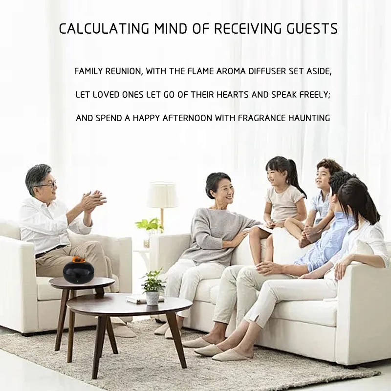 High Quality Aroma Essential Oil Diffuser for Car and Home, Flame Humidifier 300ml with Ultrasonic Fogger Technology