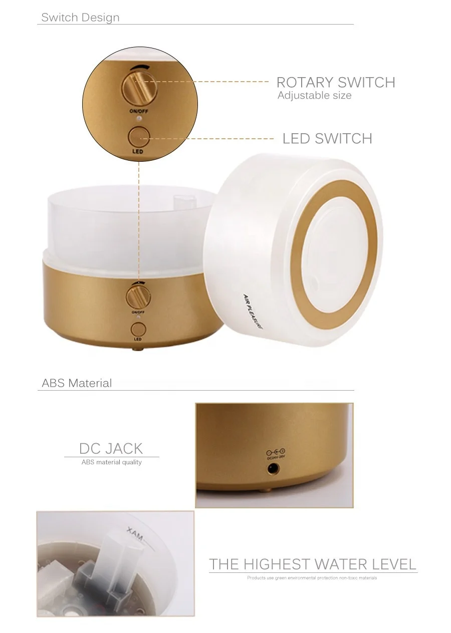 2022 New Technology 1000ml Essential Oil Electric Ultrasonic Humidifier Aroma Diffuser