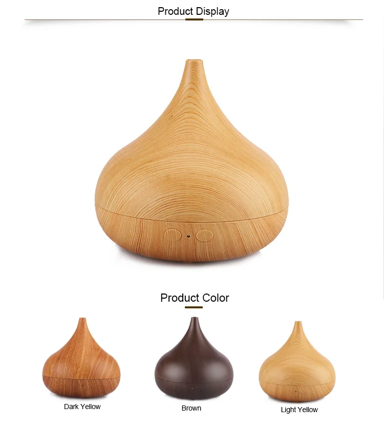 Ultrasonic Essential Oil Diffusor Air Humidifiers Aroma Diffuser 400ml Wood Grain Essential Oil Fragrance Humidifier for Desktop
