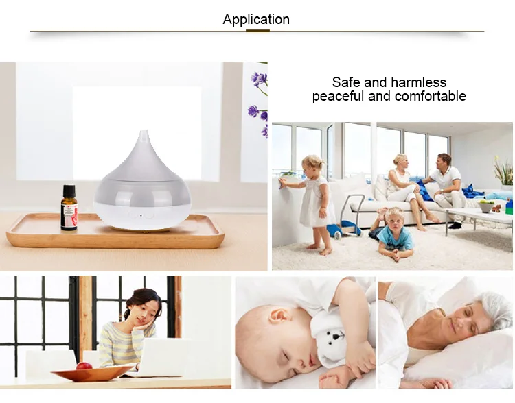 Ultrasonic Essential Oil Diffusor Air Humidifiers Aroma Diffuser 400ml Wood Grain Essential Oil Fragrance Humidifier for Desktop