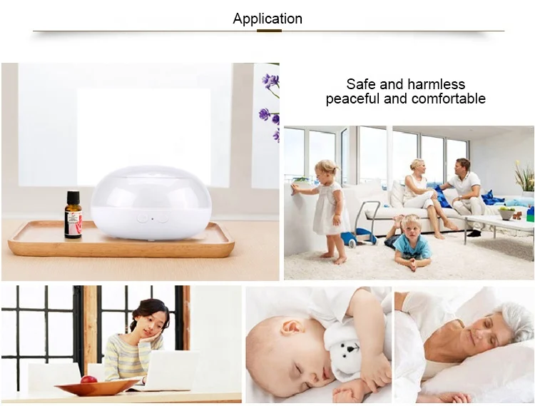 Samlaice Foshan Manufacture 7 Changing Mood Lights Auto Shut-off 2 Mist Options Aroma Diffuser