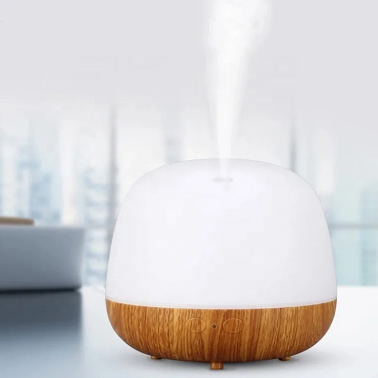 Wood Color Base Aroma Diffuser Air Humidifier, Electric Essential Oil Diffuser for Home Decoration and Air Purification