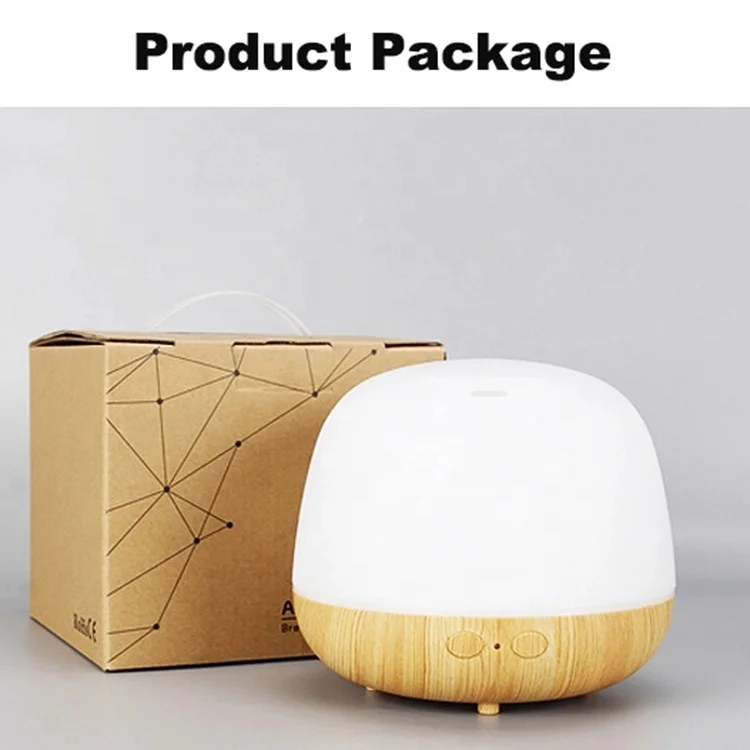 Wood Color Base Aroma Diffuser Air Humidifier, Electric Essential Oil Diffuser for Home Decoration and Air Purification