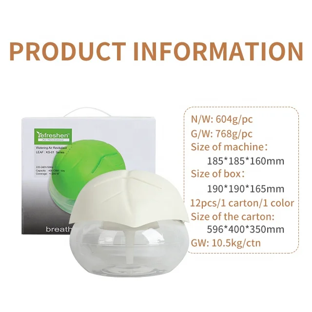 Hot Sale Water-Based Purifier Air Washer Air Fresher with 7 LED Color Changing Light for Rooms