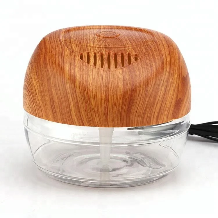 Portable Home Purifier Portable Wireless Cool Mist Apple-Shape Wood Grain Ultrasonic Aroma Air Purifier