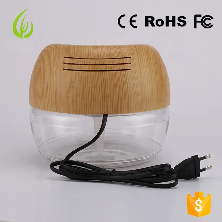 Portable Home Purifier Portable Wireless Cool Mist Apple-Shape Wood Grain Ultrasonic Aroma Air Purifier