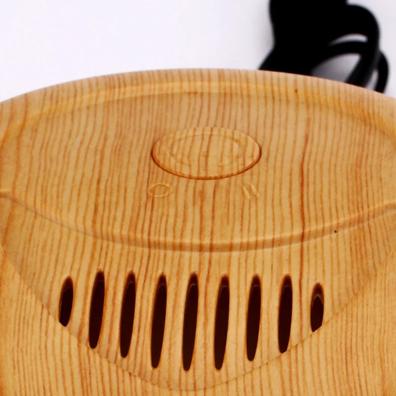 Portable Home Purifier Portable Wireless Cool Mist Apple-Shape Wood Grain Ultrasonic Aroma Air Purifier