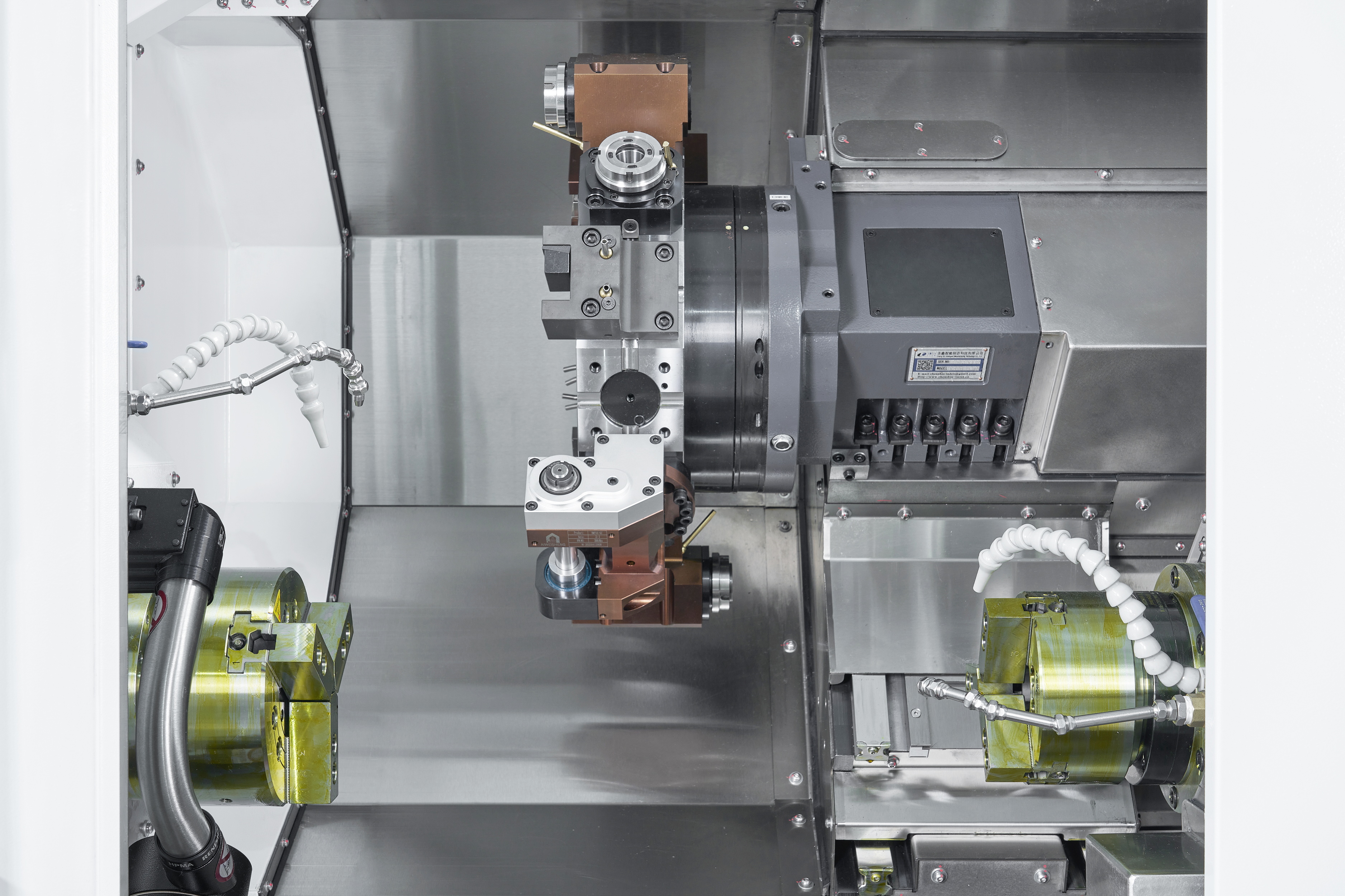 Double Spindle Driven Tool Turret Machine Tool