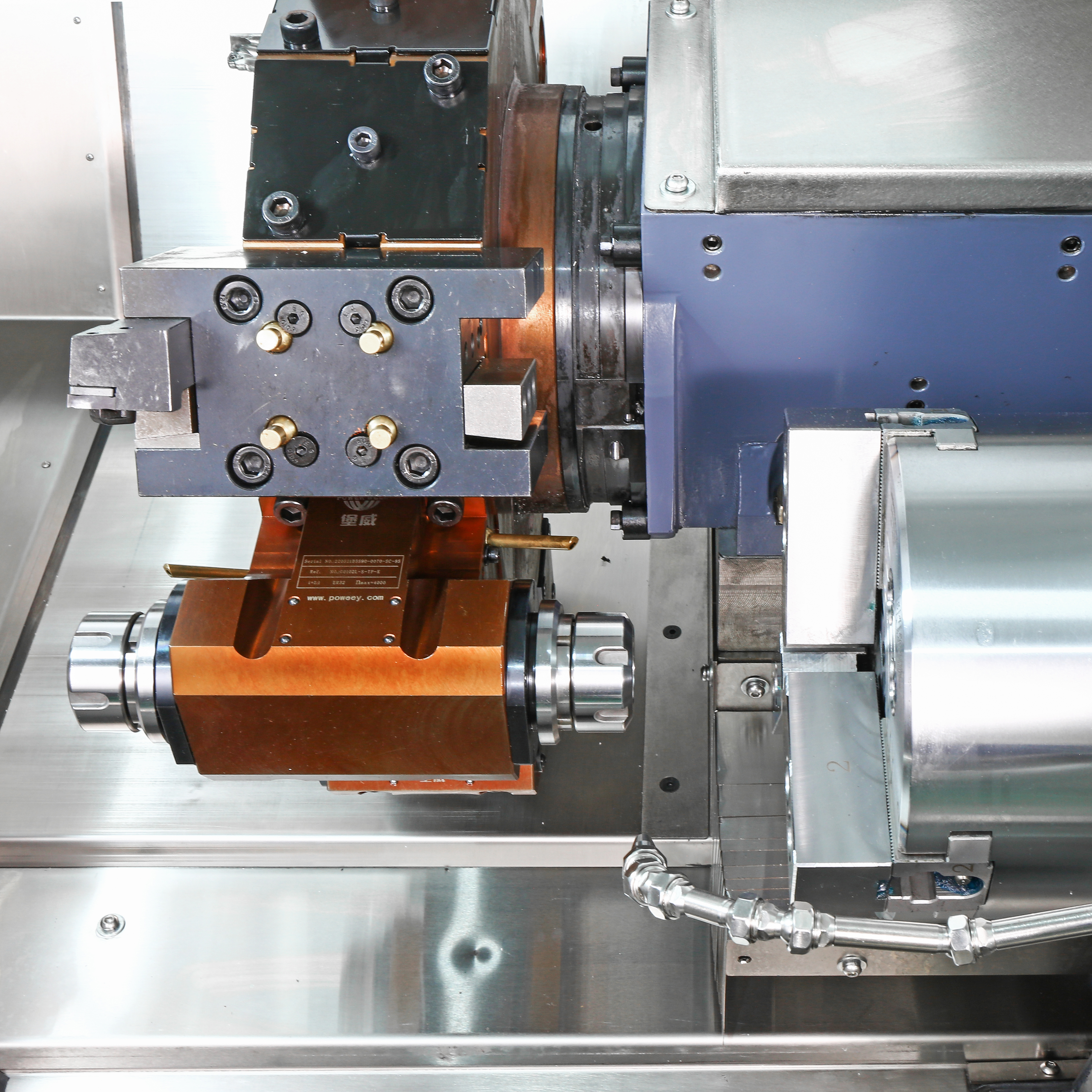 Double Spindle Driven Tool Turret Machine Tool