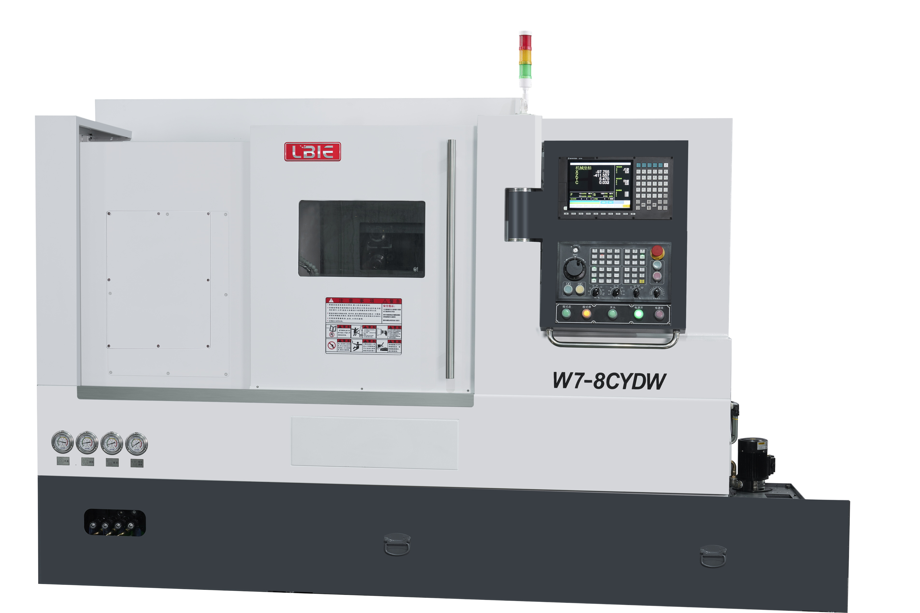 Interpolated Y-axis cnc lathe with tailstock