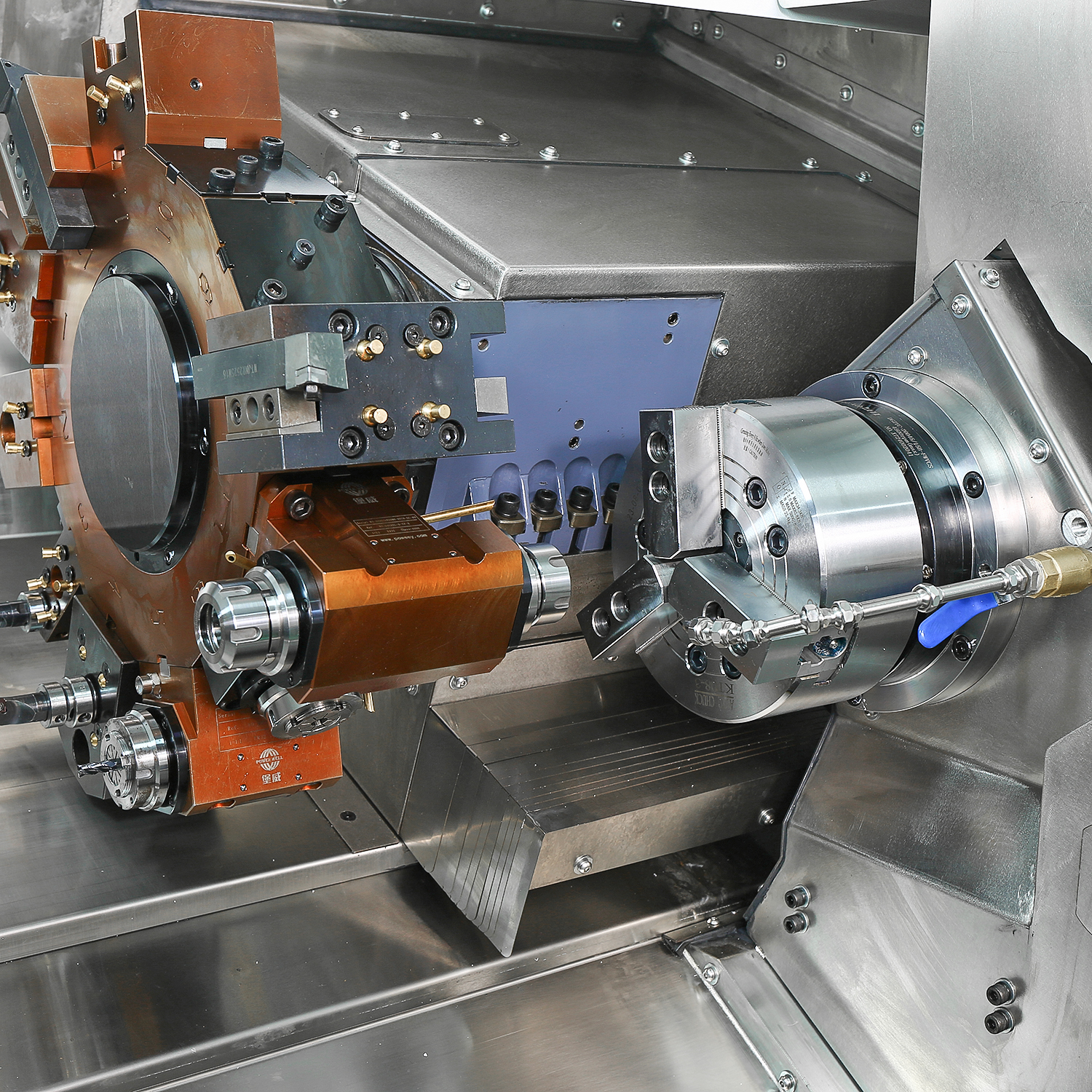 High Precision Twin Spindle CNC Lathe High Precision Without Y-Axis