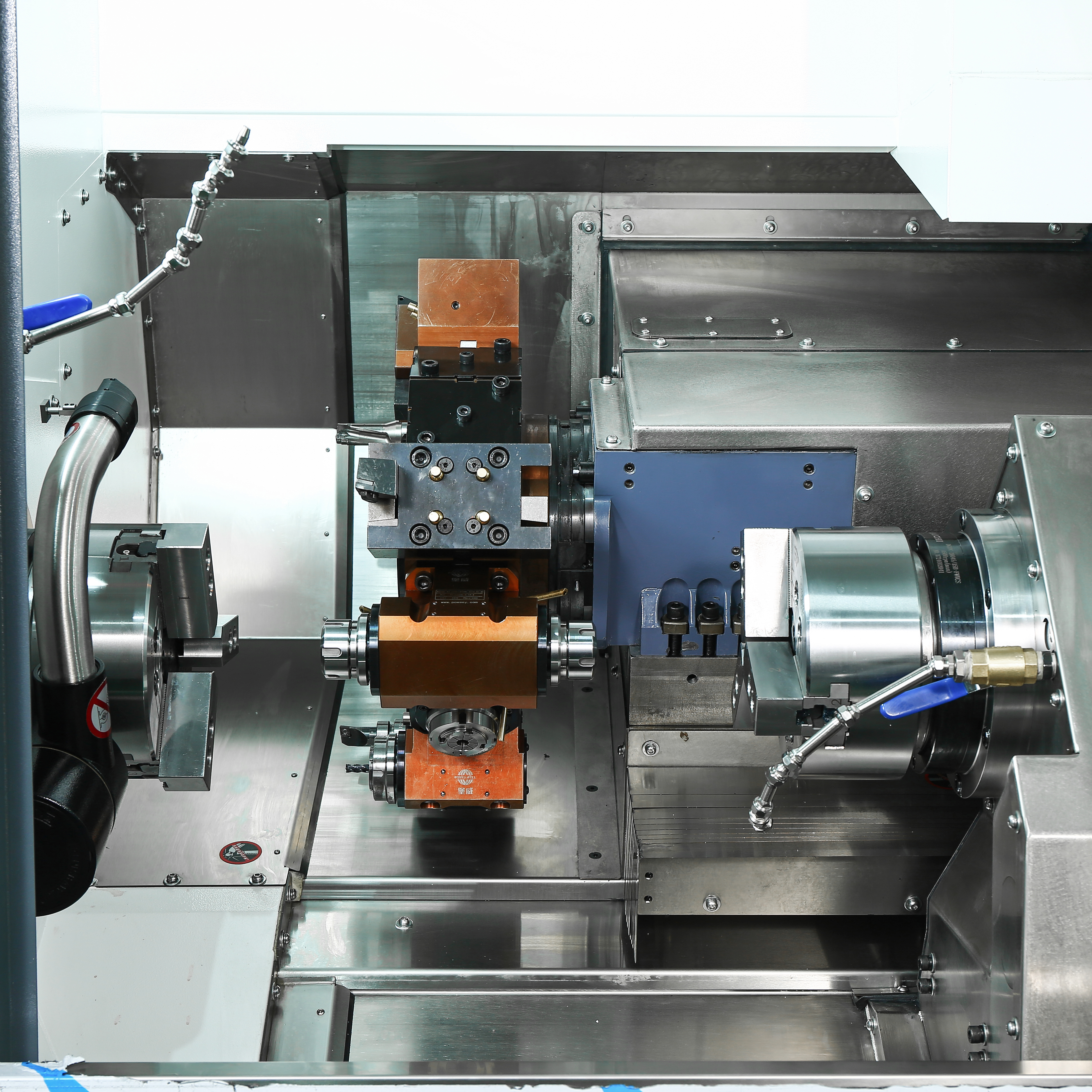 High Precision Twin Spindle CNC Lathe High Precision Without Y-Axis