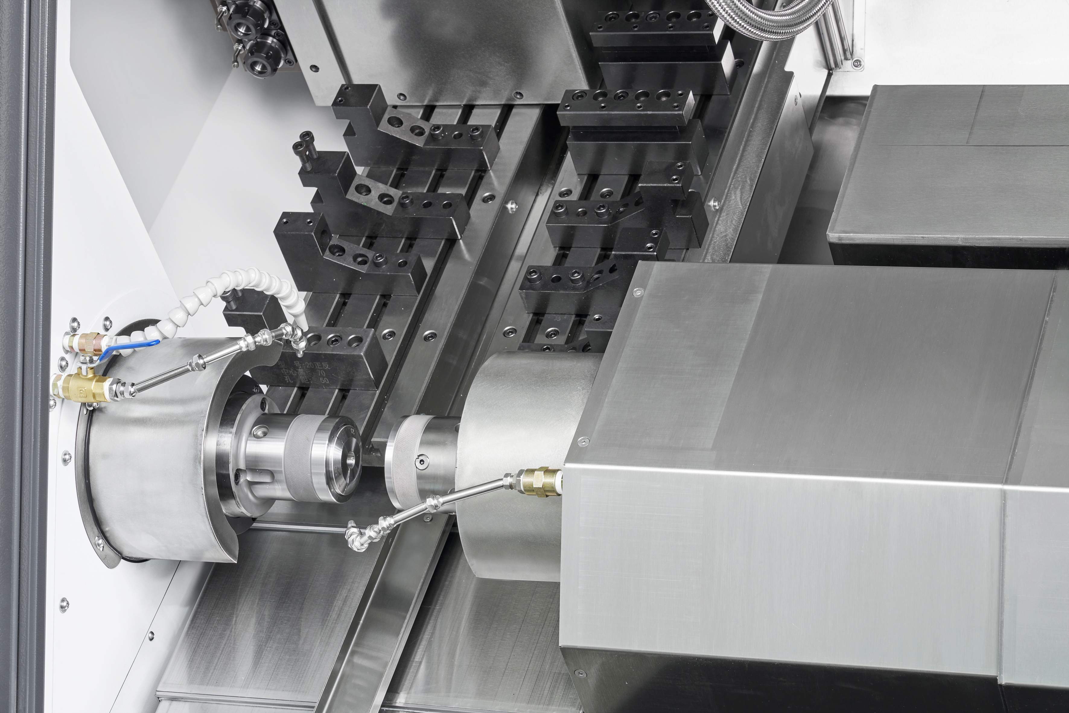 Double Spindle Double Gang Carrier Lathe