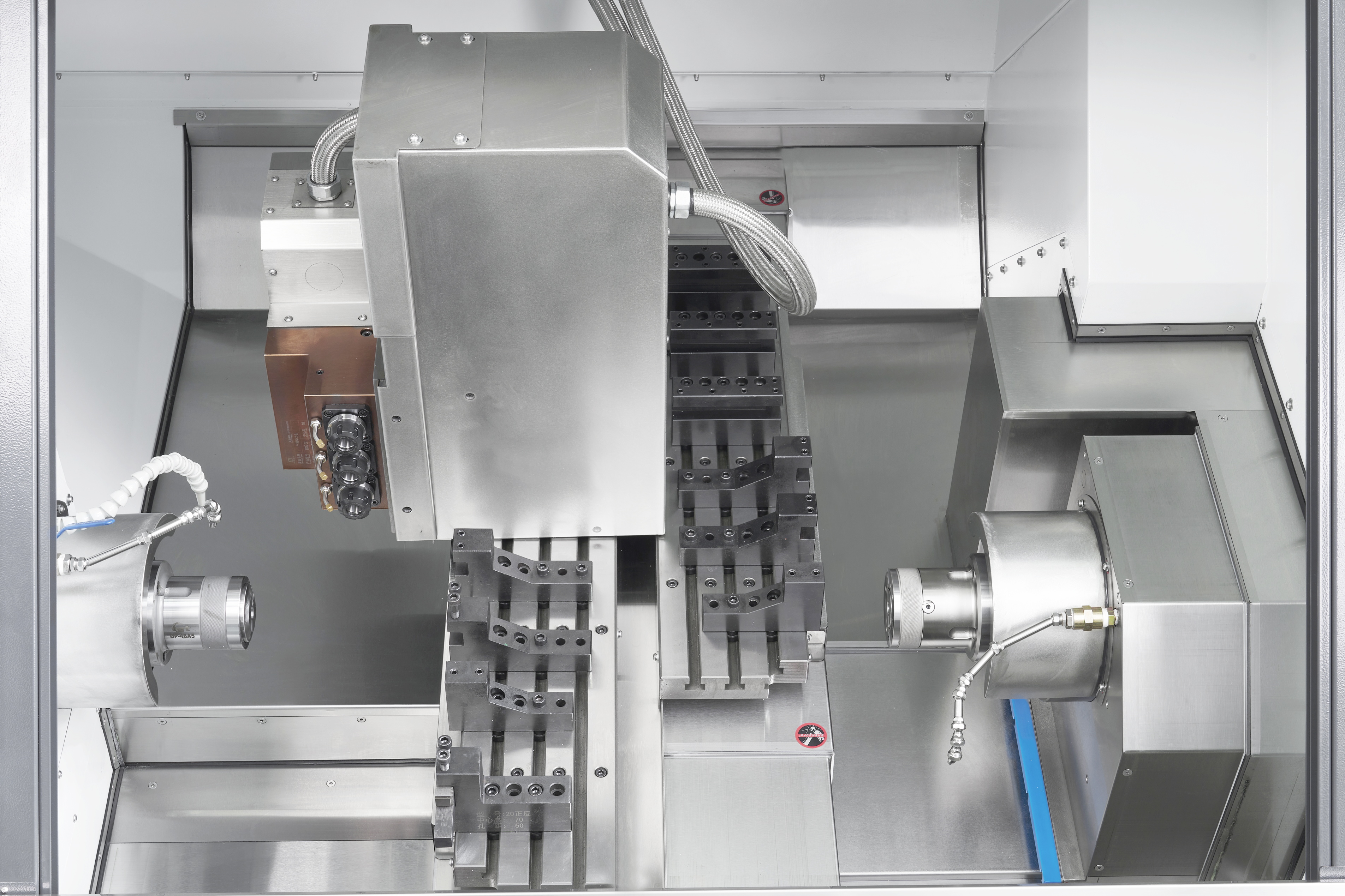 Double Spindle Double Gang Carrier Lathe