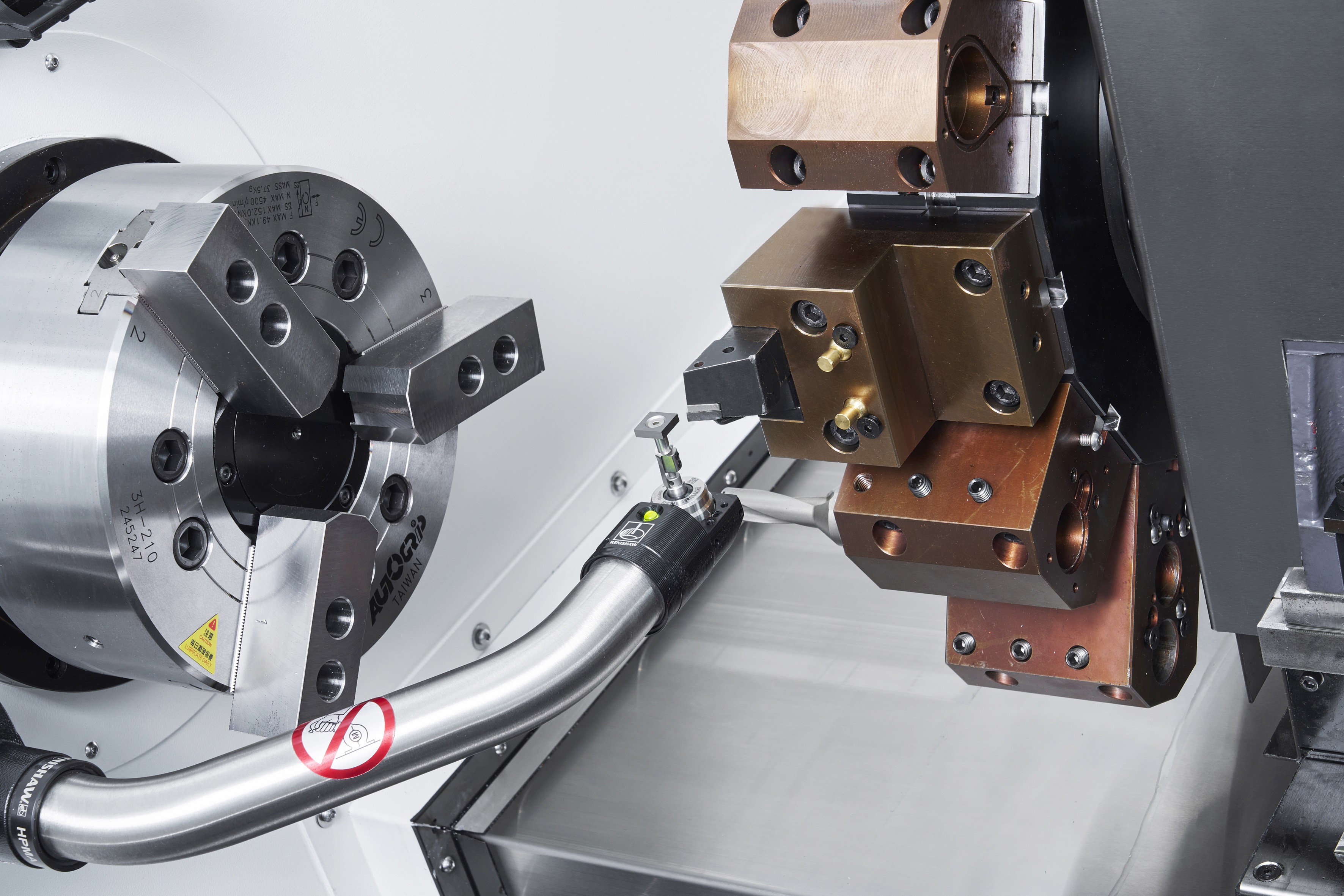 Double Spindle Gang Carrier Driven Tool Turret Lathe