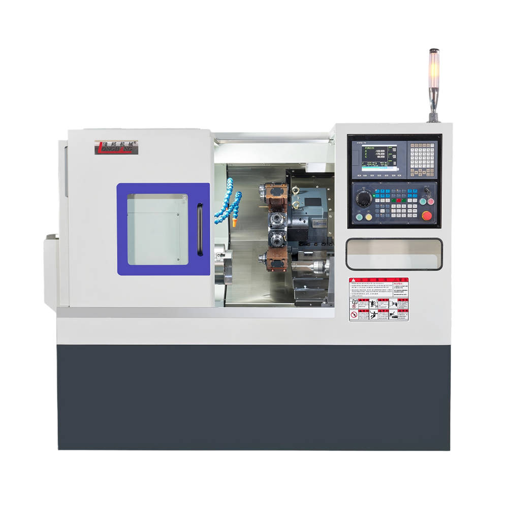 CNC Driven Tool Turret Lathe With Tailstock