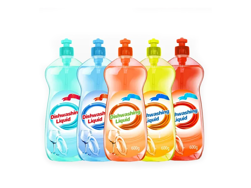 Dish washing liquid With lemon perfume in yellow color
