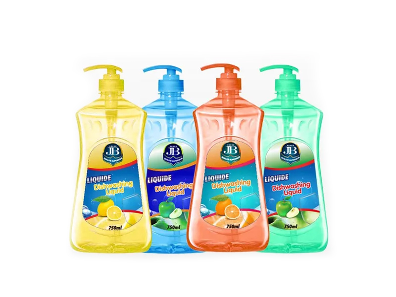 Dish washing liquid With lemon perfume in yellow color